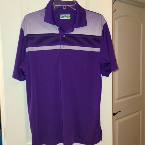 Pro Tour Purple Vintage Inspired Golf Polo Shirt - Picture 3 of 10
